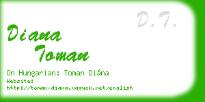 diana toman business card
